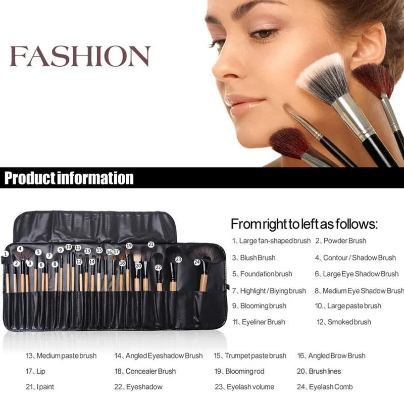 24 Piece Make-up Brush Set