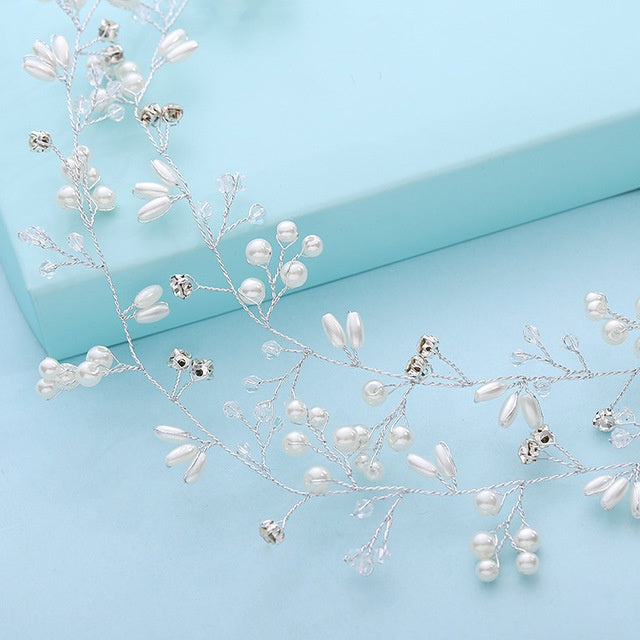 Bridal Crystal Pearl Hair Vine