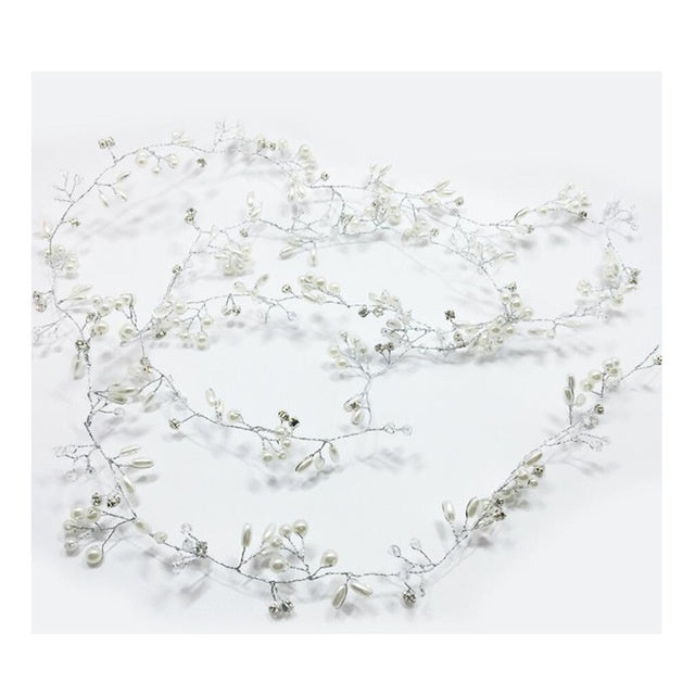 Bridal Crystal Pearl Hair Vine